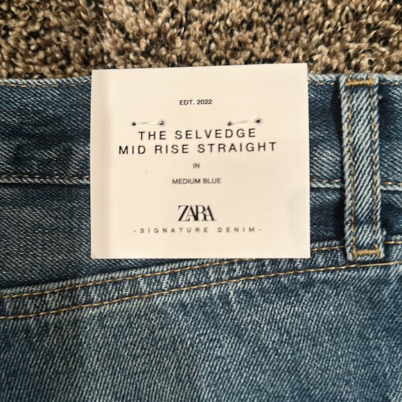 NWT!  Zara The Selvedge Midrise Straight - Picture 6 of 6